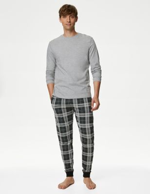 Pure Cotton Supersoft Checked Pyjama Set | M&S Collection | M&S