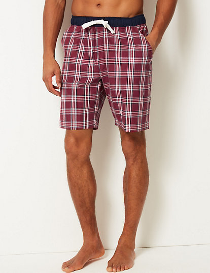 Pure Cotton Checked Shorts