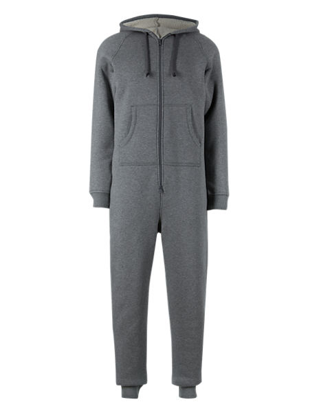 Bonded Fleece Thermal Hooded Onesie | M&S Collection | M&S