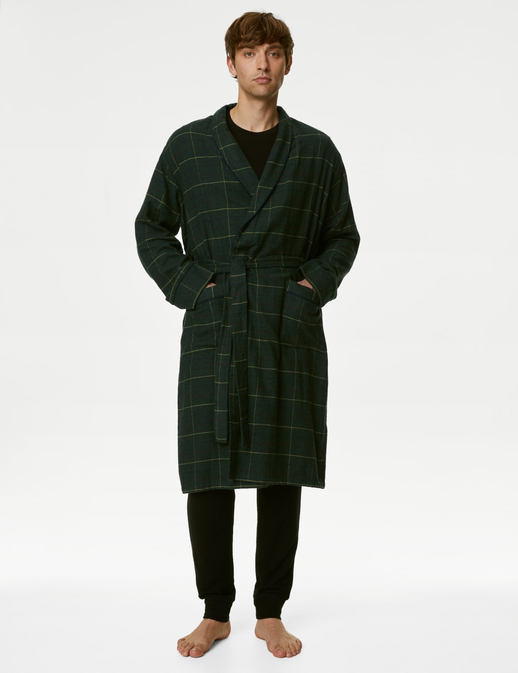 Men’s Checked Dressing Gowns M&S