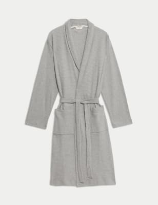 Fleece Supersoft Hooded Dressing Gown M S Collection M S