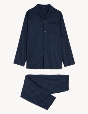 Cotton Pyjama Shorts - Blue mix