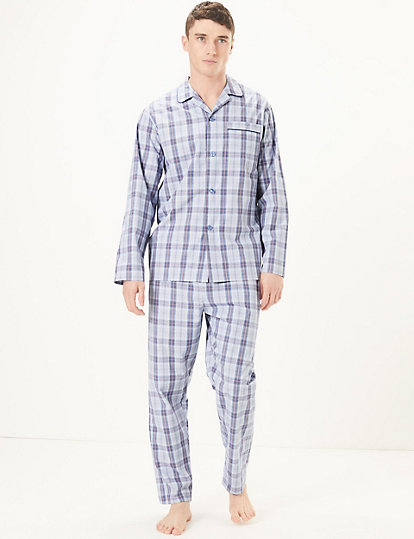 Pure Cotton Checked Pyjama Set