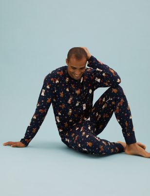 

Mens M&S Collection Men's Santa Paws Family Pyjama Set - Dark Navy Mix, Dark Navy Mix