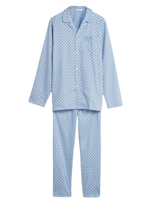 

Mens M&S Collection Schlafanzugset aus reiner Baumwolle mit Bienenmotiv - Light Blue Mix, Light Blue Mix