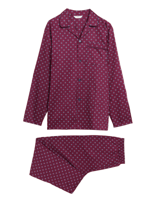 

Mens M&S Collection Pure Cotton Geometric Print Pyjama Set - Burgundy Mix, Burgundy Mix