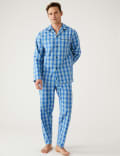 Pure Cotton Checked Pyjama Set