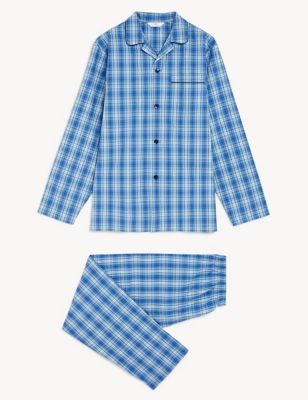 Pure Cotton Checked Pyjama Set - VN