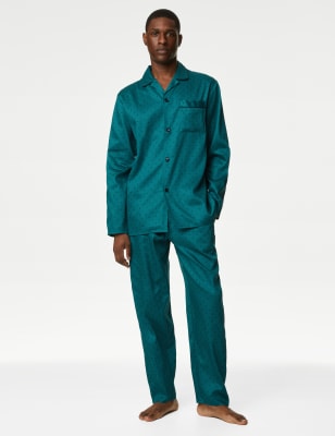 

Mens M&S Collection Pure Cotton Polka Dot Pyjama Set - Teal Mix, Teal Mix