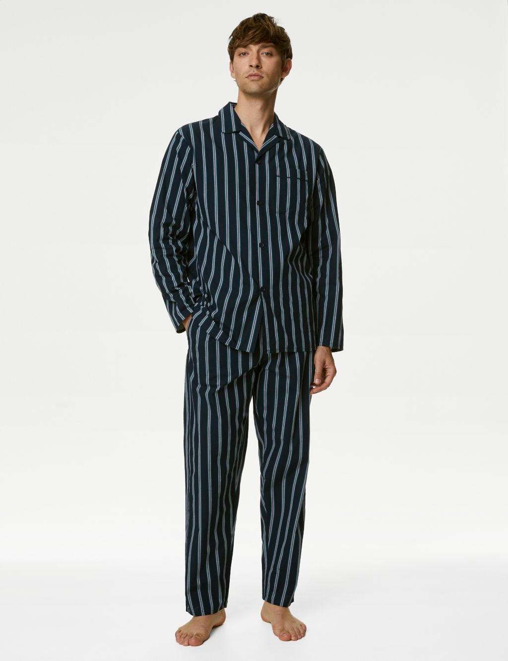 Pure Cotton Striped Pyjama Set image 1