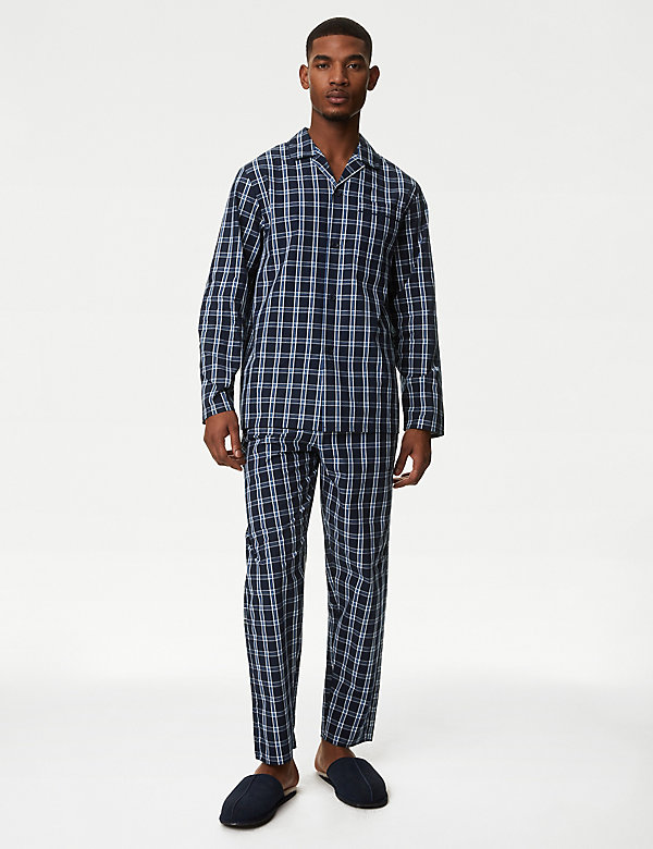 Pure Cotton Checked Pyjama Set - IS