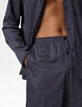 Pijama 100% algodón con estampado geométrico