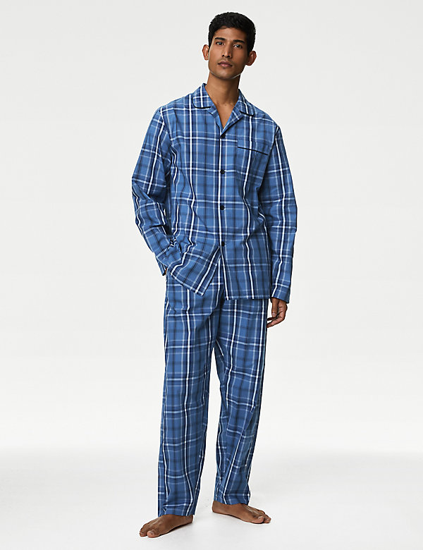 Pure Cotton Checked Pyjama Set - CN