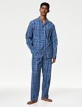 Pyjamaset van puur katoen met ruitmotief