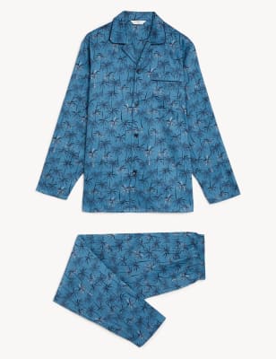 Pure Cotton Palm Print Pyjama Set