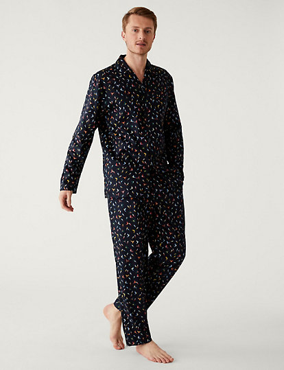 Pure Cotton Budgie Print Pyjama Set