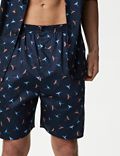 Pijama 100% algodón con estampado de loros