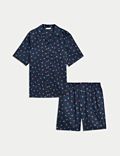 Pijama 100% algodón con estampado de loros