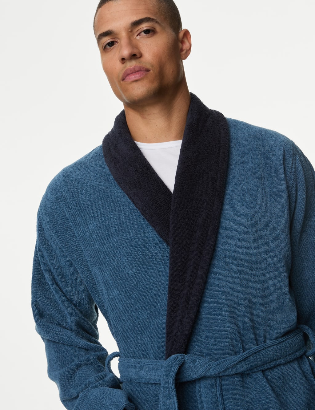 Longer Length Pure Cotton Dressing Gown image 2