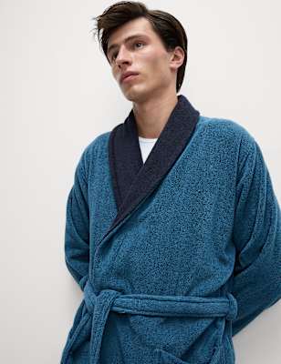 m & s towelling robe