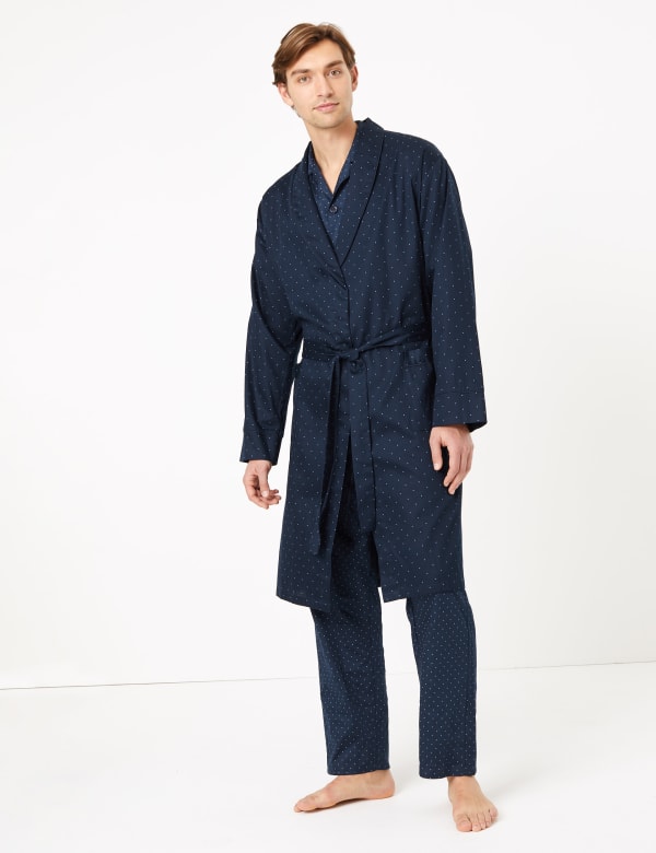 Big & Tall Pure Cotton Dressing Gown