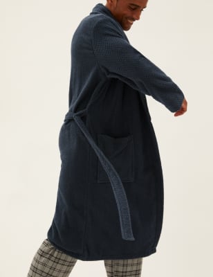 

Mens M&S Collection Frottee-Morgenmantel aus reiner Baumwolle - Dark Grey, Dark Grey
