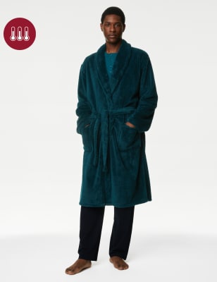 

Mens M&S Collection Fleece Supersoft Dressing Gown - Dark Green, Dark Green