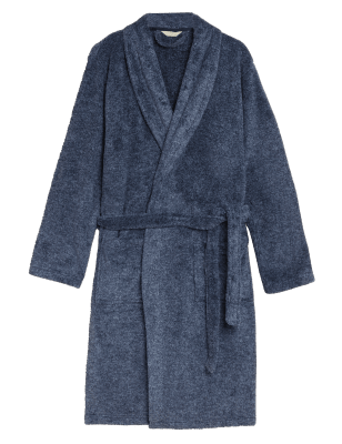 

Mens M&S Collection Fleece Supersoft Dressing Gown - Blue Marl, Blue Marl