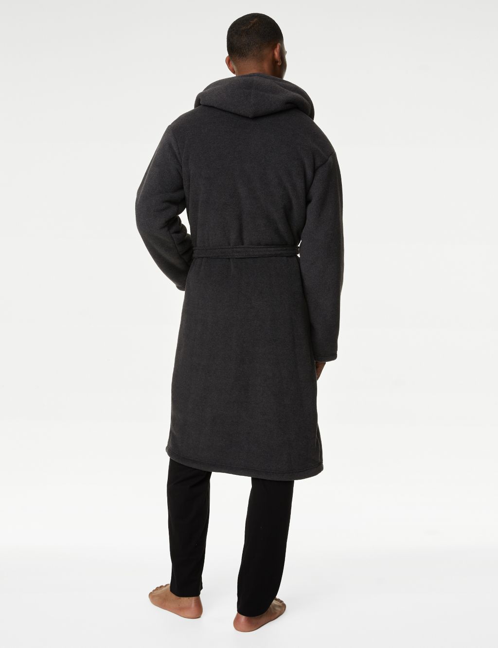 Fleece Supersoft Hooded Dressing Gown image 5