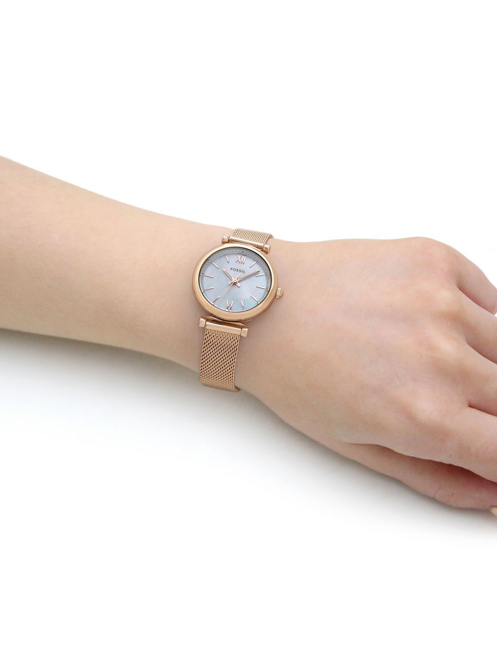 Fossil Carlie Rose Gold Metal Watch image 3