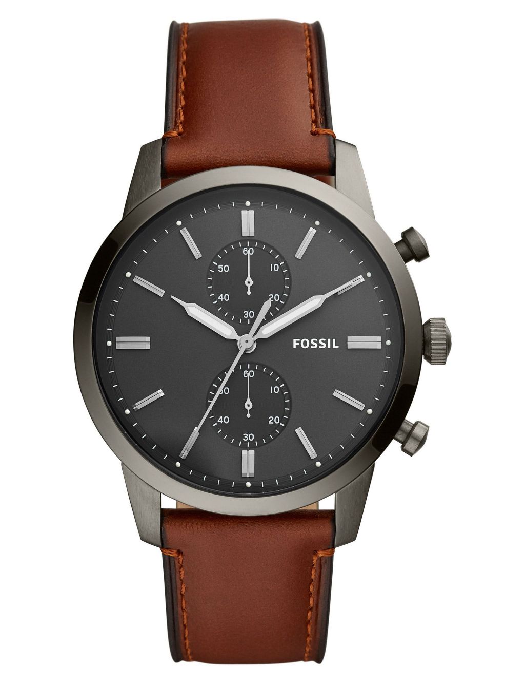 Fossil Townsman Brown Leather Watch image 1
