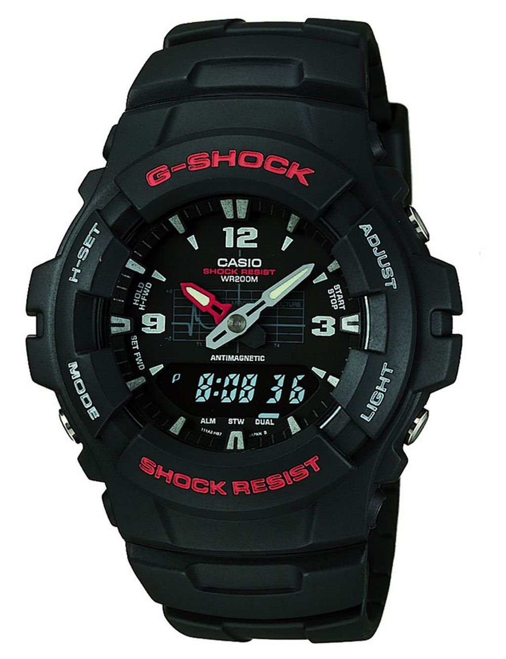 Casio G-Shock Alarm Chronograph Black Watch
