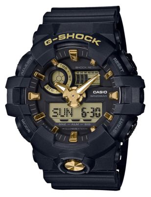 Mens Casio G-Shock Combination Quartz Watch - Gold Mix, Gold Mix