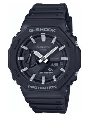 Mens Casio G-Shock Black Chronograph Sports Watch - Black Mix, Black Mix