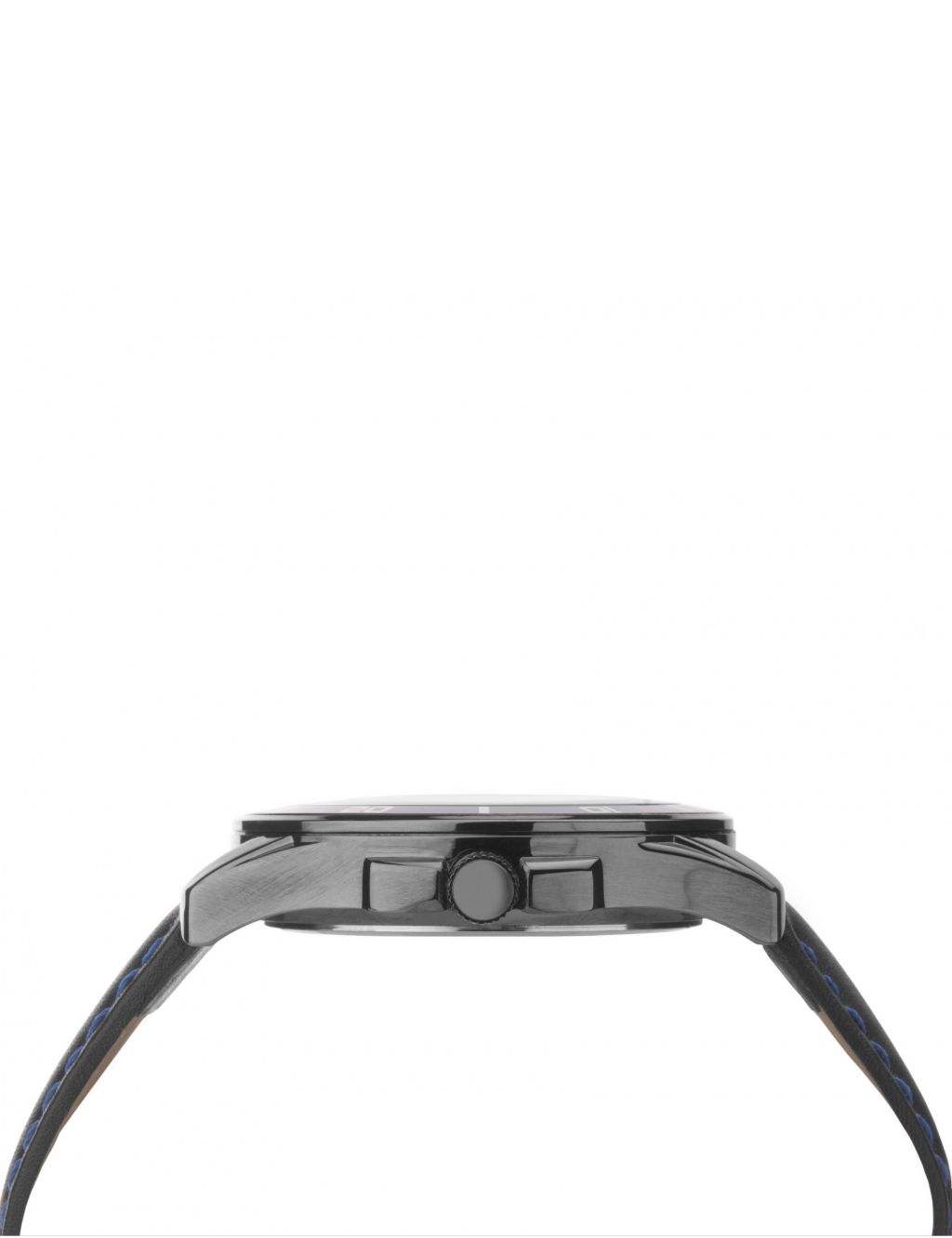Sekonda Black Leather Chronograph Watch image 3
