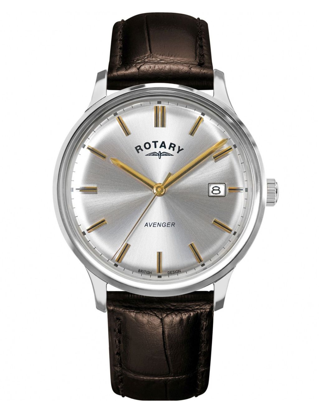Rotary Water Resistant Leather Watch image 1