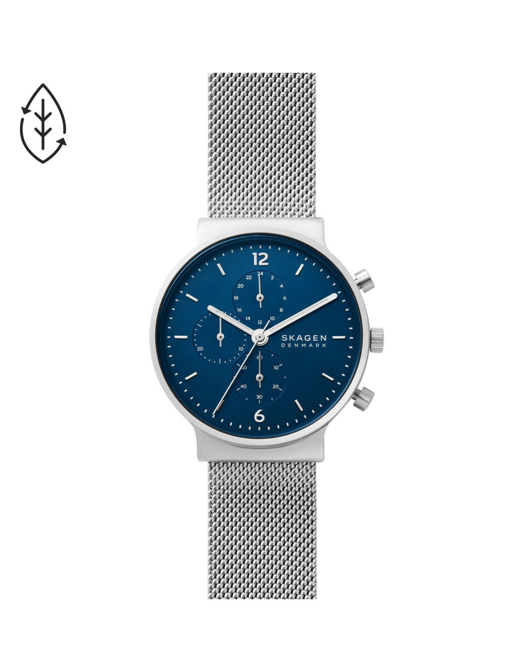 Skagen Anchor Chronograph Silver Stainless Steel Watch image 3