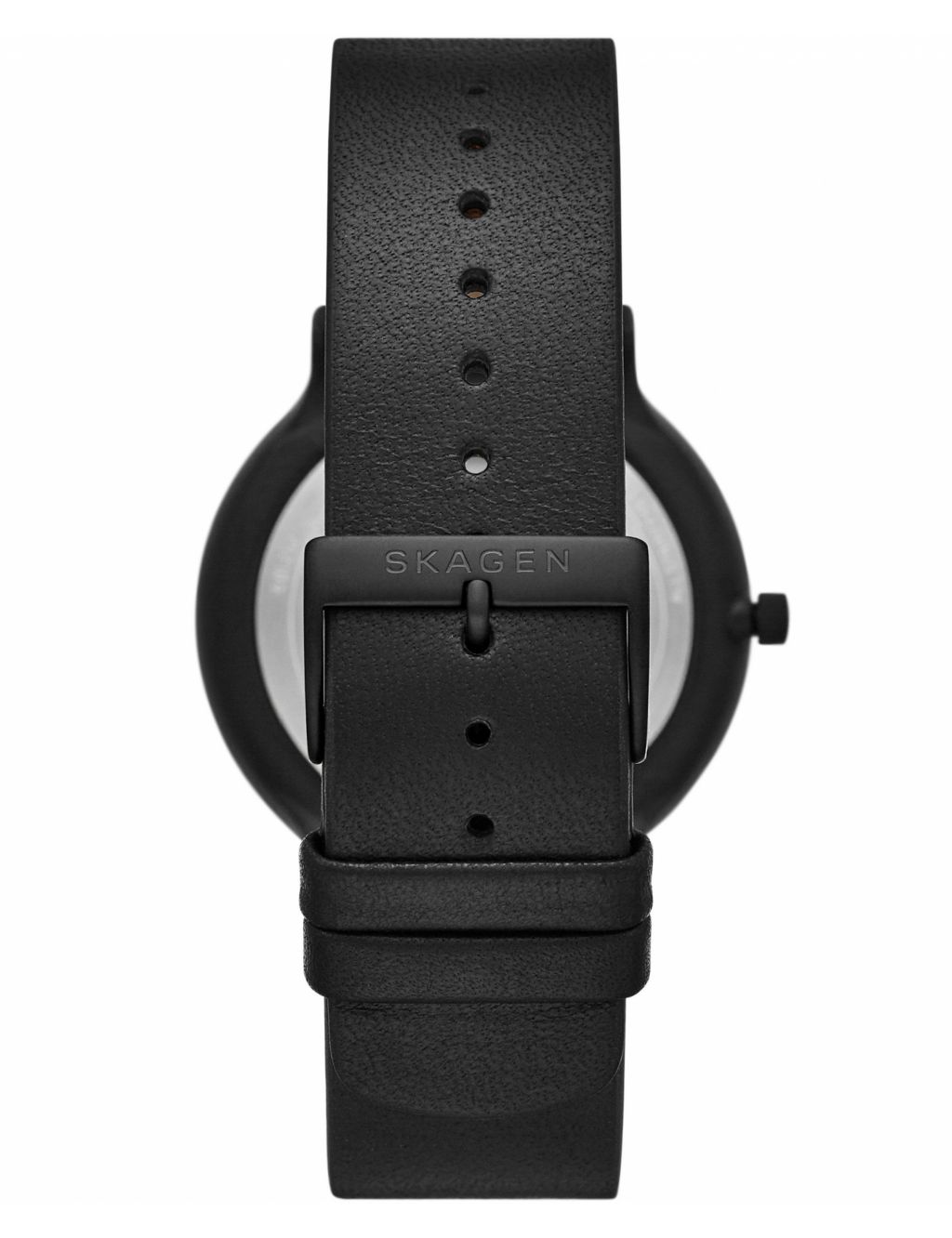 Skagen Anchor Black Leather Quartz Watch image 3