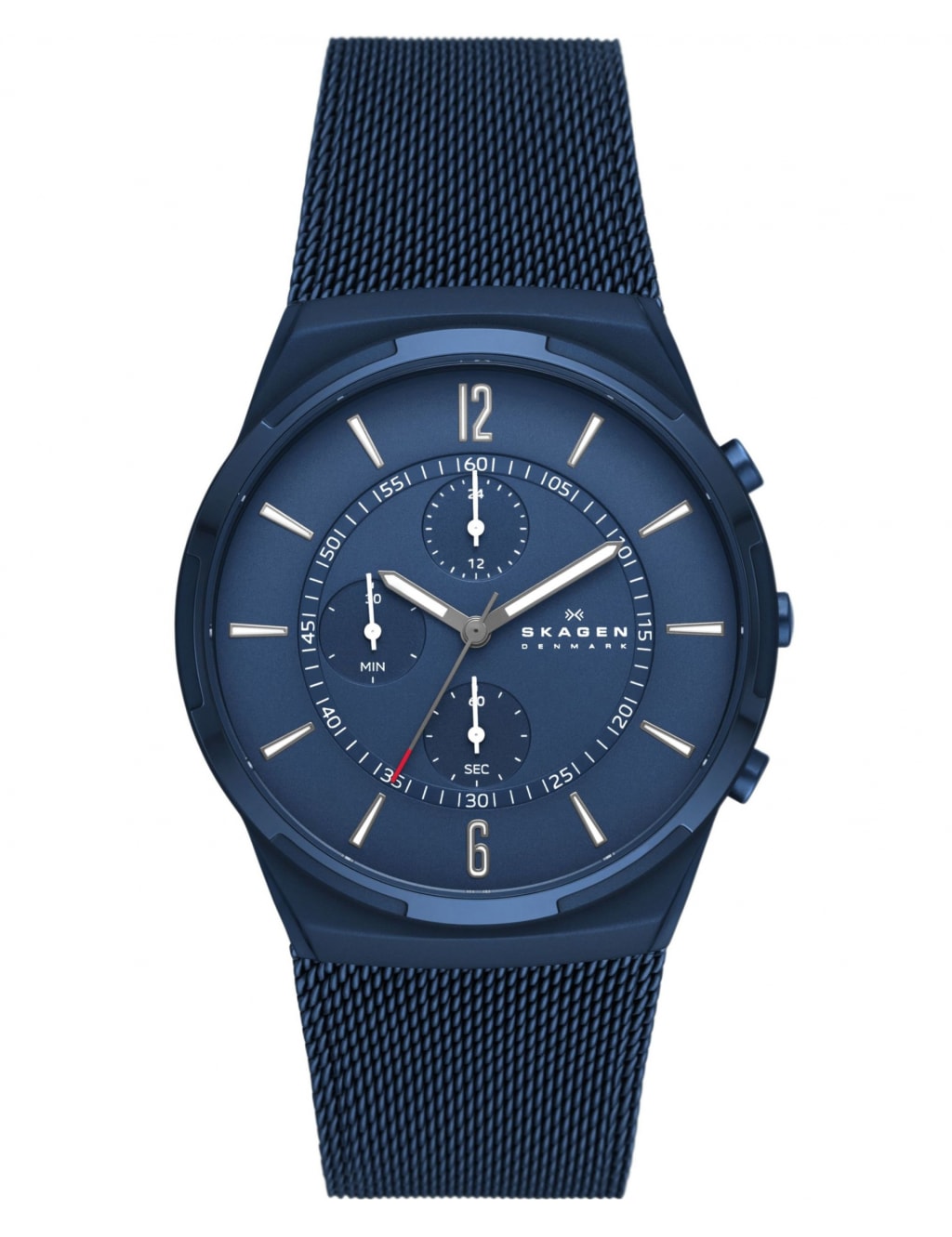 Skagen Stainless Steel Blue Chronograph Quartz Watch image 1