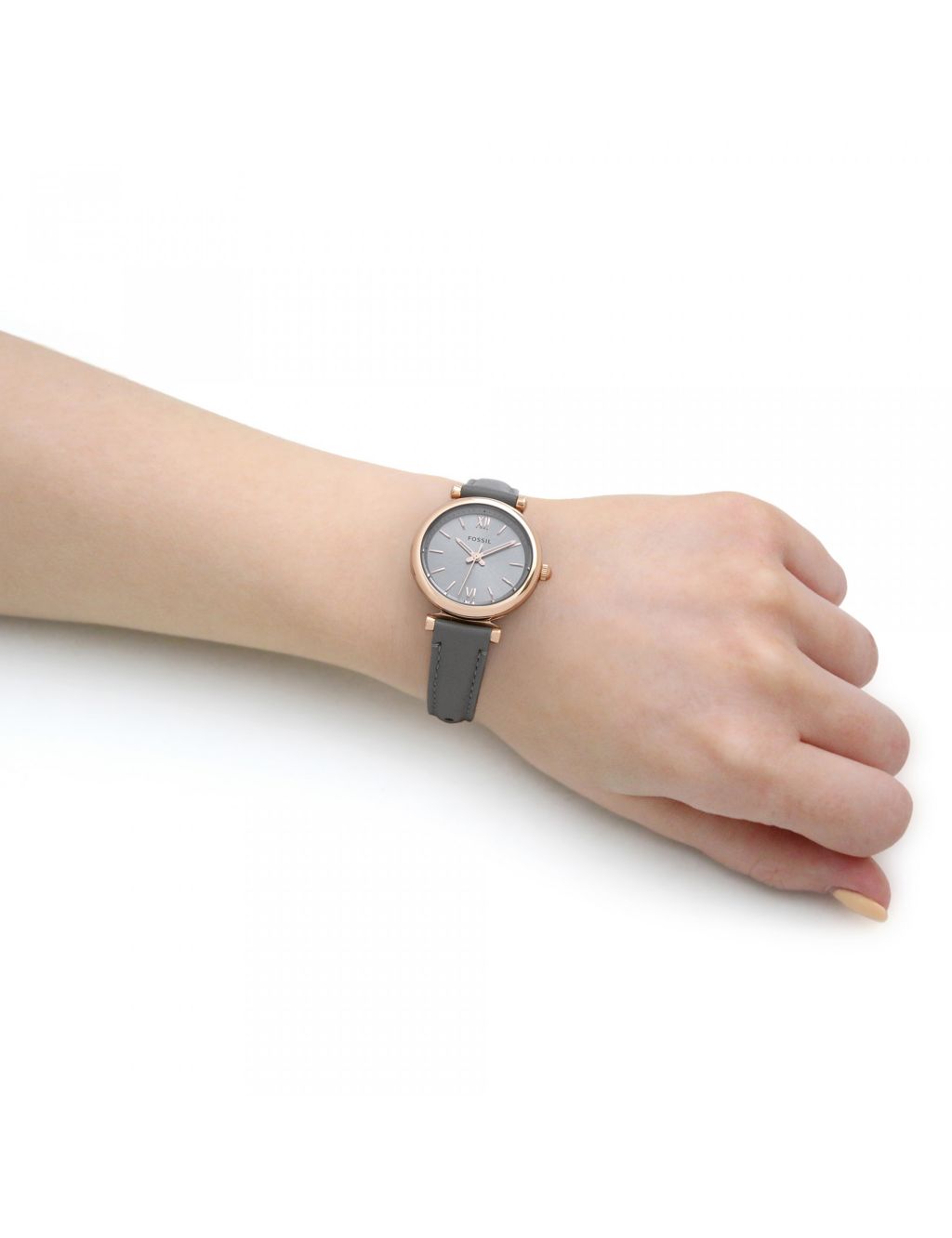 Fossil Carlie Grey Leather Watch image 2