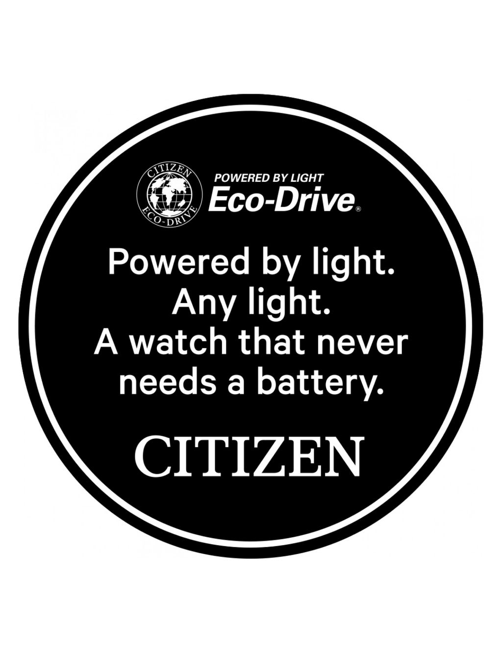 Citizen Eco-Drive Black Leather Watch image 7