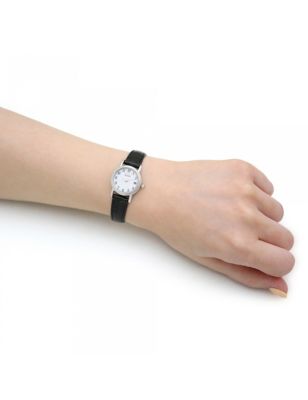 Citizen Eco-Drive Black Leather Watch