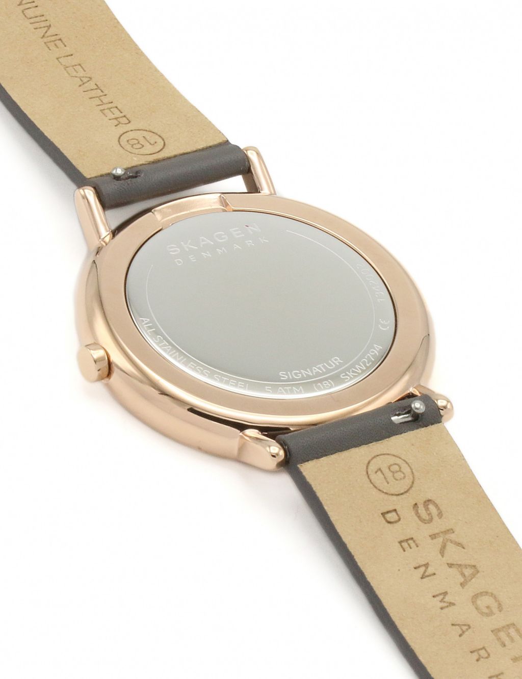 Skagen Signatur Grey Leather Quartz Watch image 3
