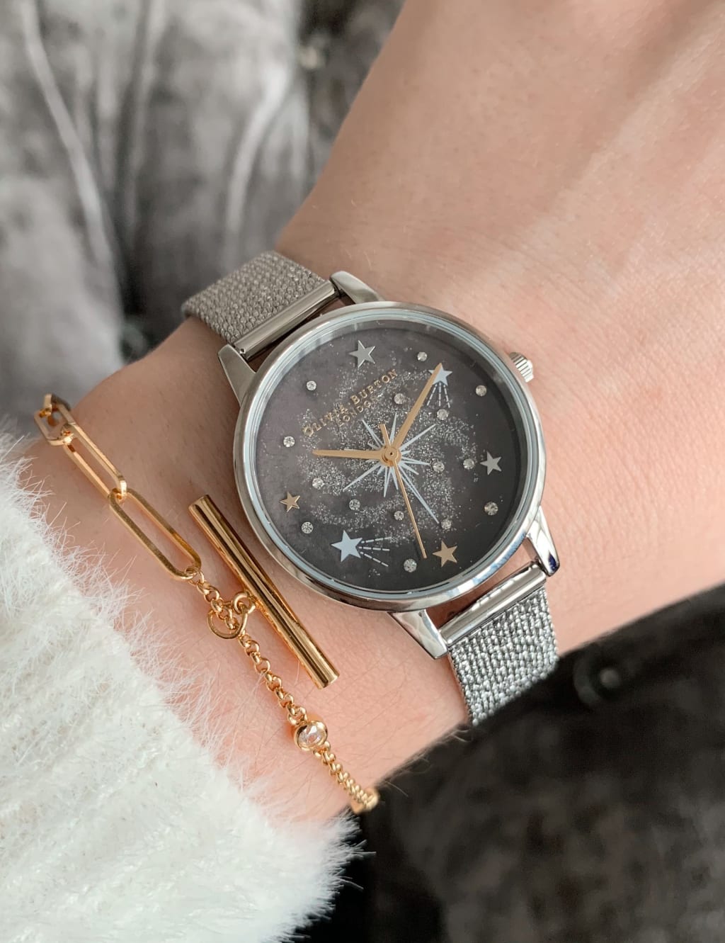 Olivia Burton Starburst Celestial Stainless Steel Bracelet Watch image 3