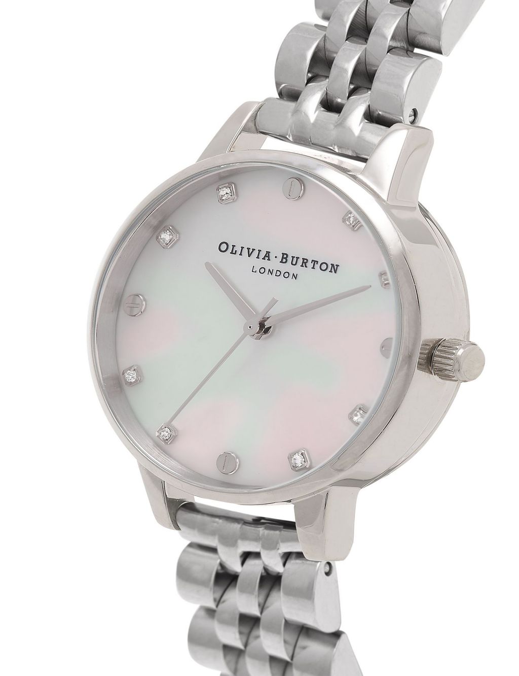 Olivia Burton Mother Of Pearl Silver Quartz Watch image 2