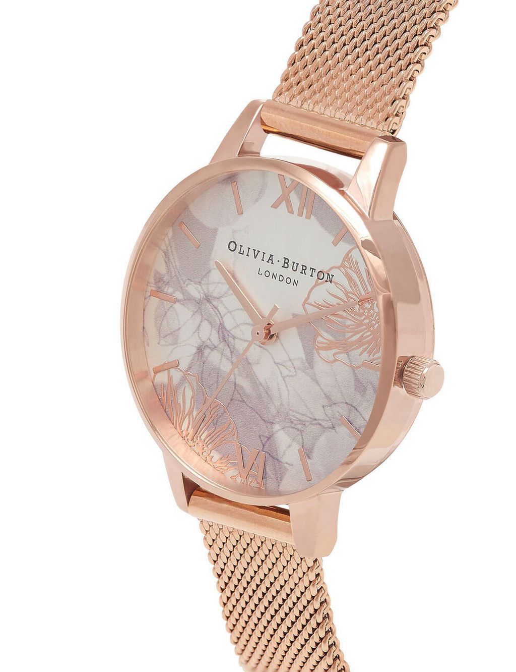 Olivia Burton Abstract Florals Rose Gold Quartz Watch image 2