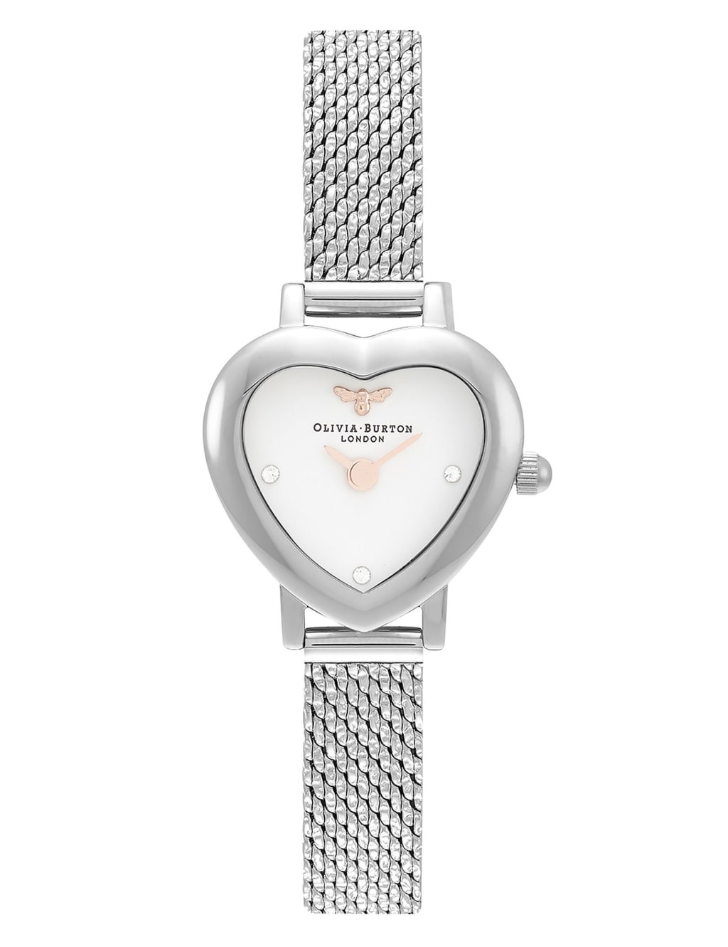 Olivia Burton Mini Heart Stainless Steel Quartz Watch image 1