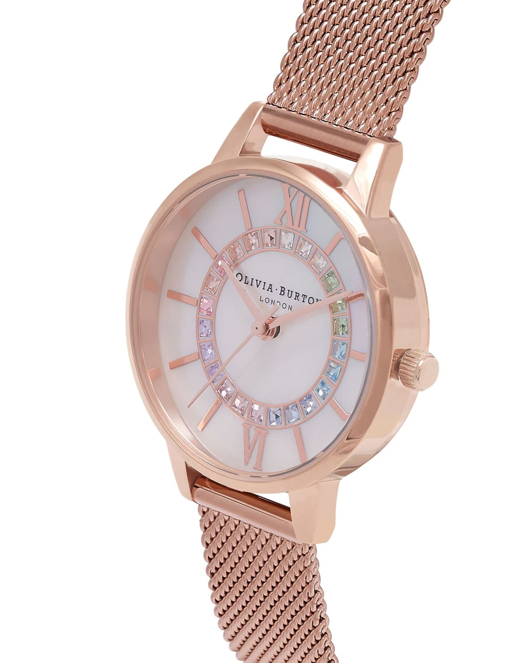 Olivia Burton Rainbow Sparkle Rose Gold Quartz Watch image 2