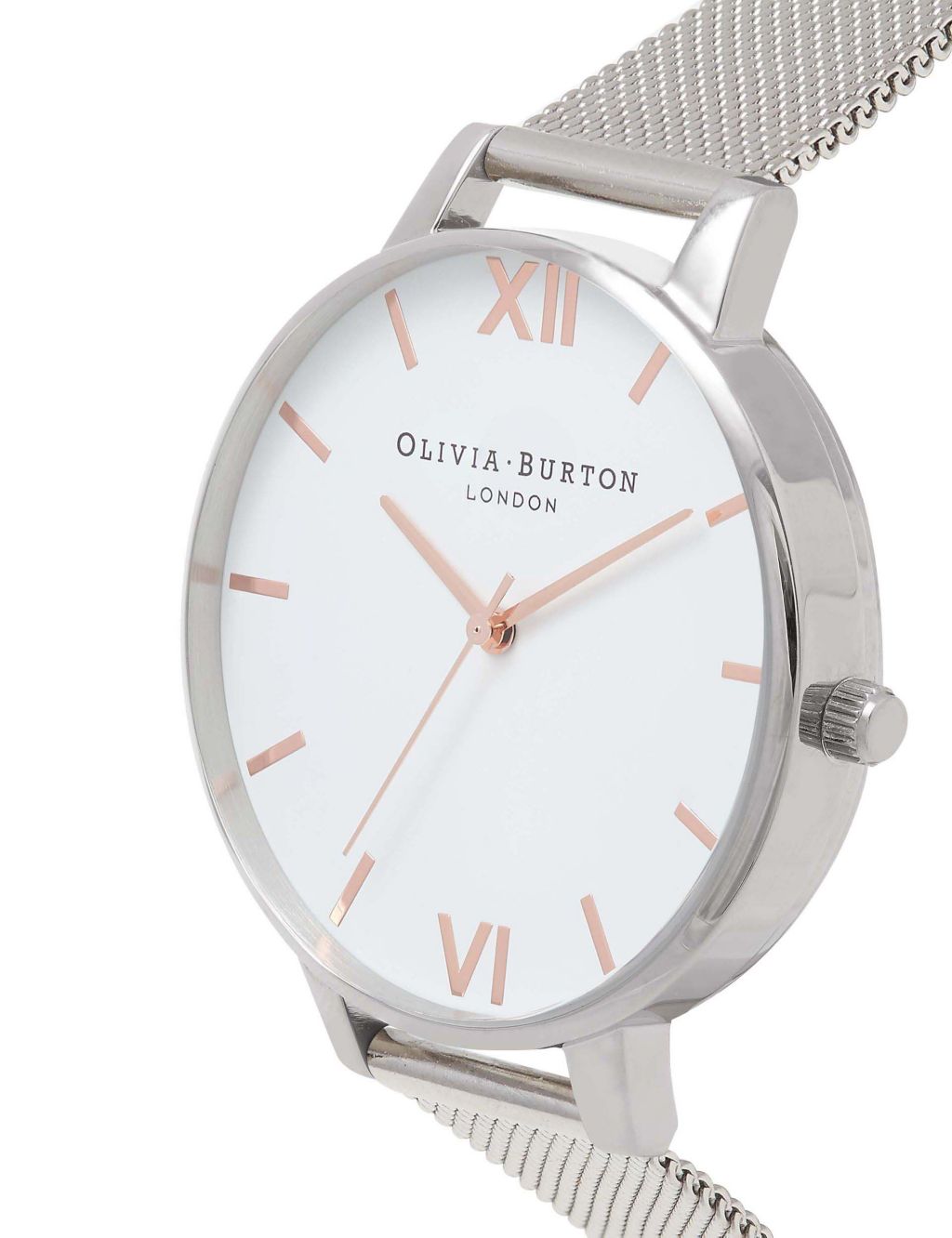Olivia Burton Big Dial Silver Quartz Watch image 2