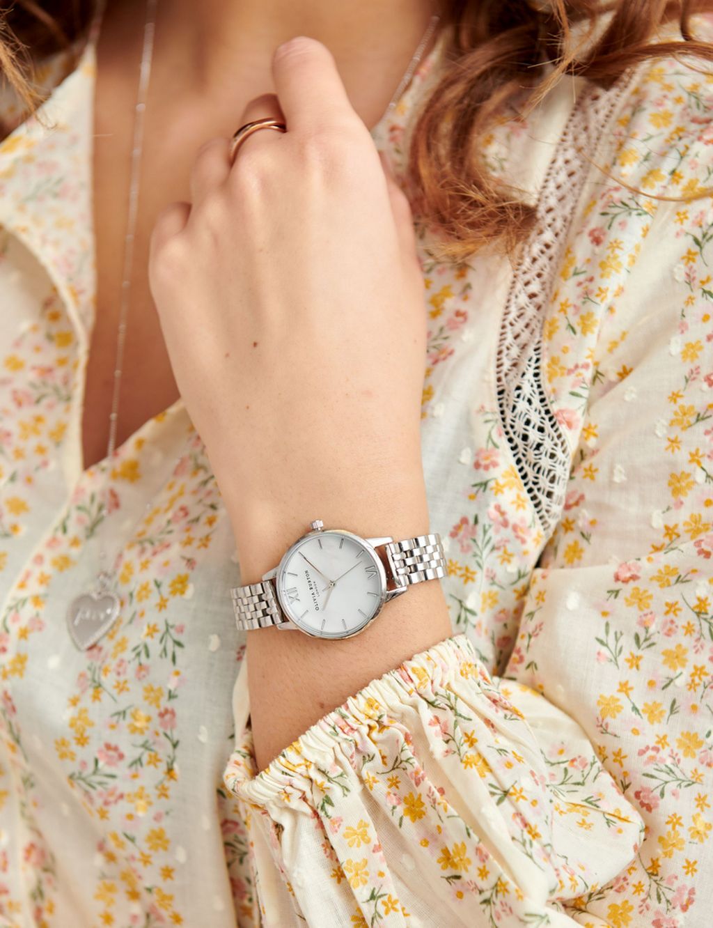 Olivia Burton Mother Of Pearl Silver Watch image 3